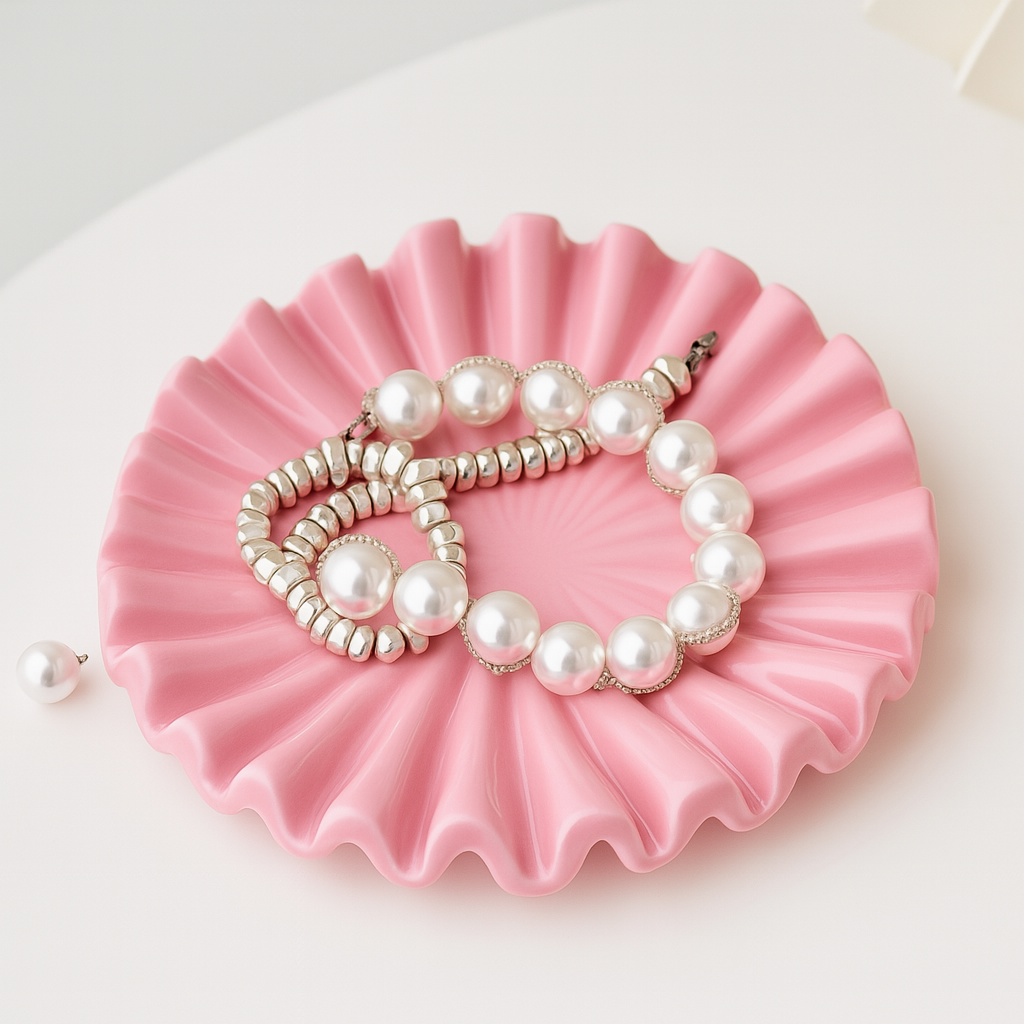 Ceramic Wave Ornament Tray 1Pc