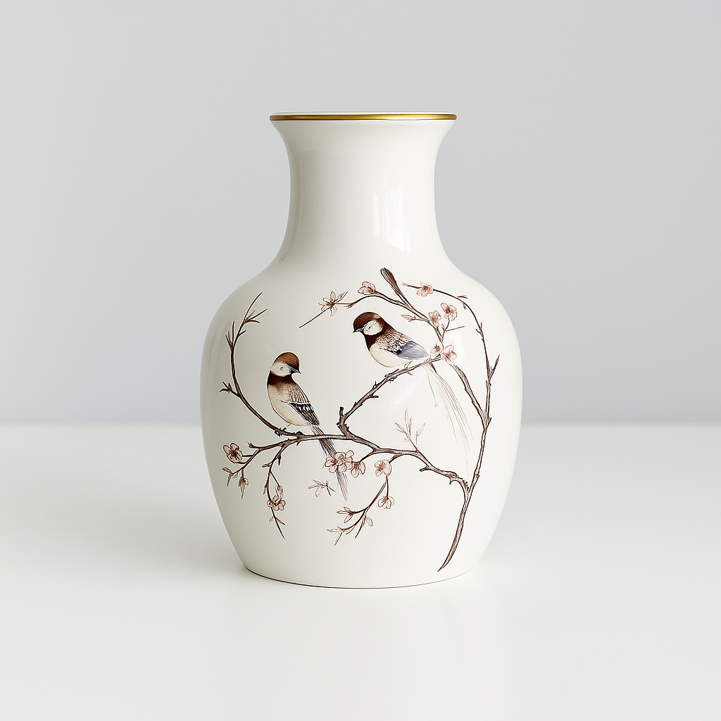 Oriental Style Ceramic Flower Vase