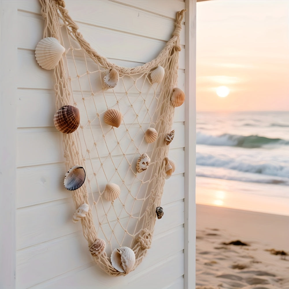 Natural Fish Net with Shells