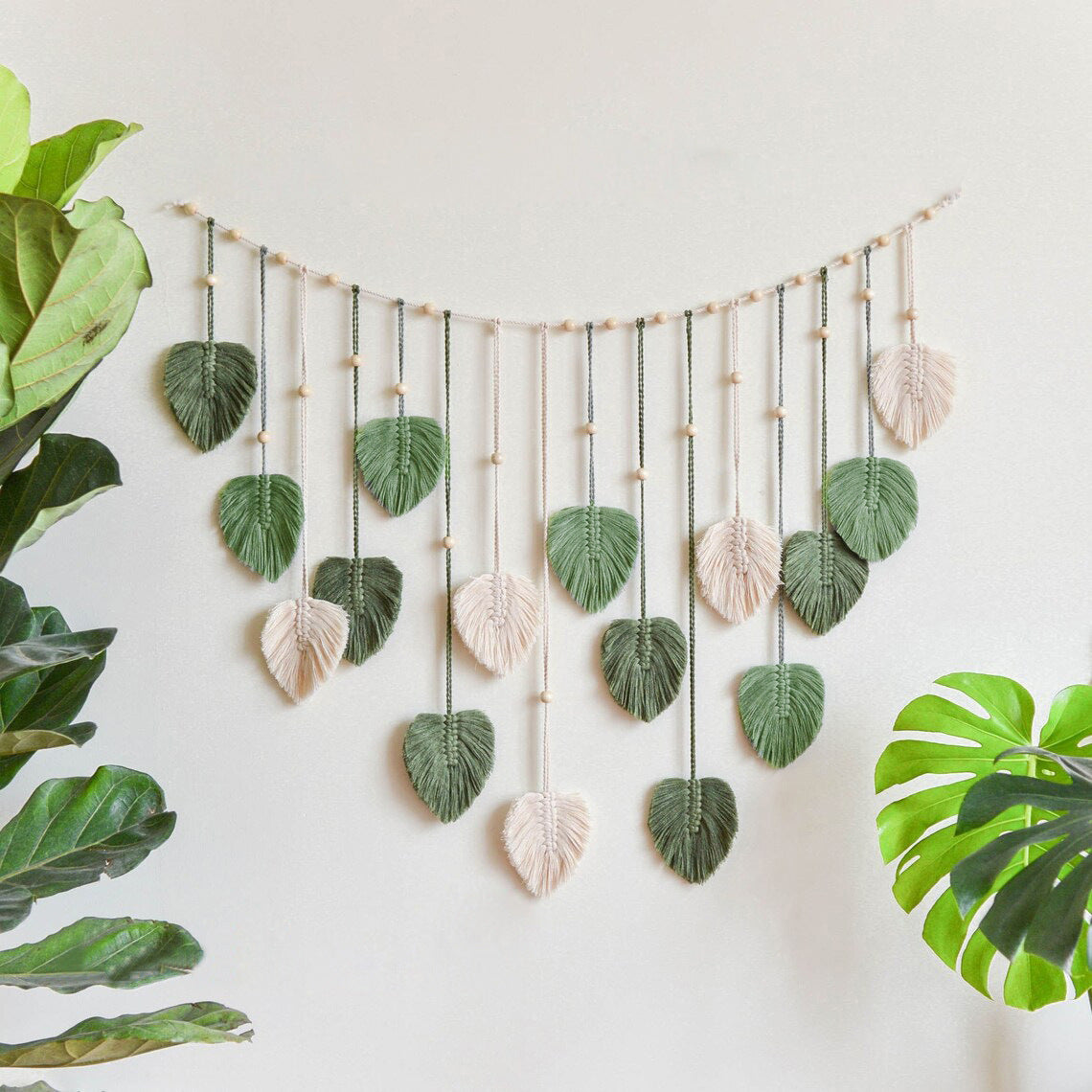 Handwoven Boho Leaf Garland