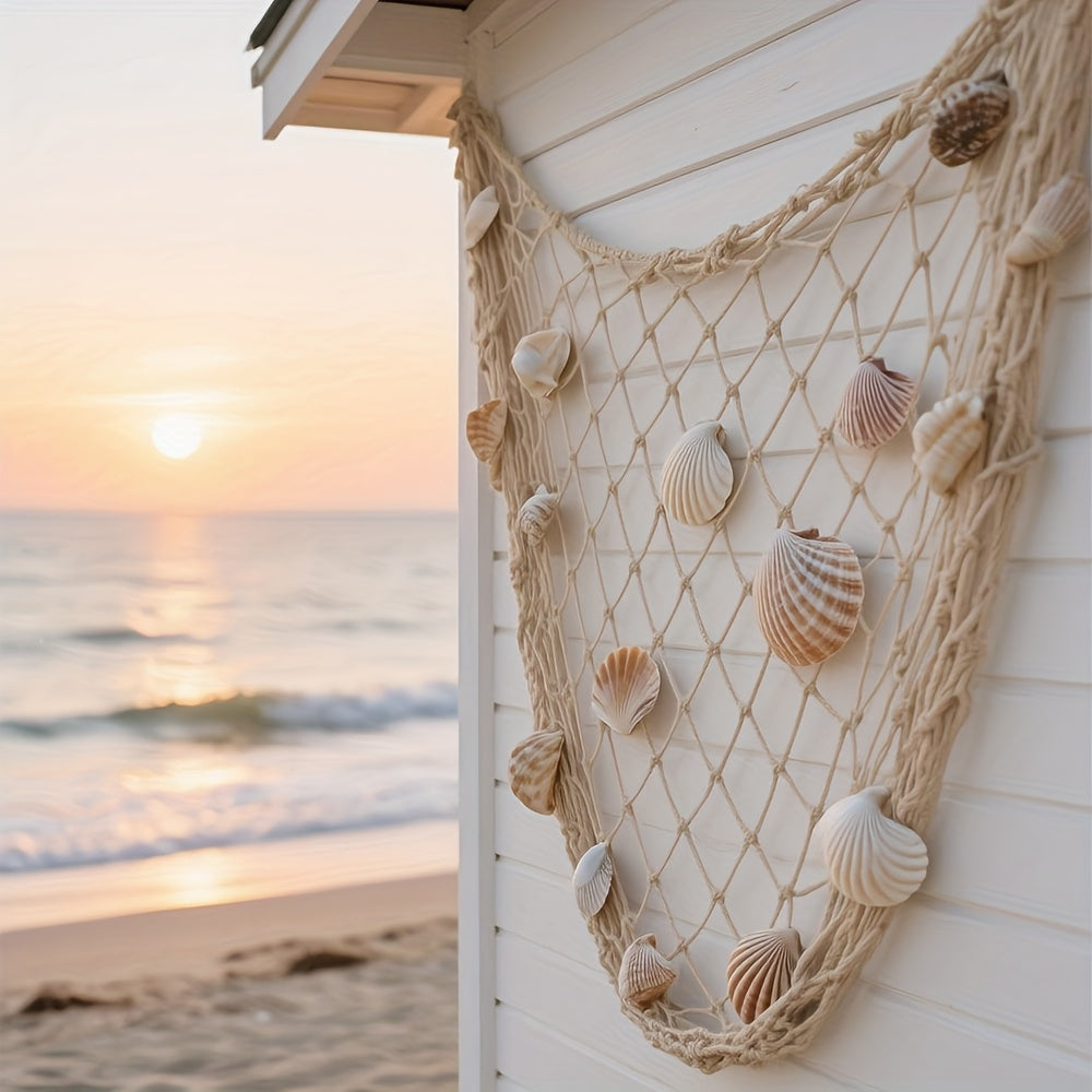 Natural Fish Net with Shells