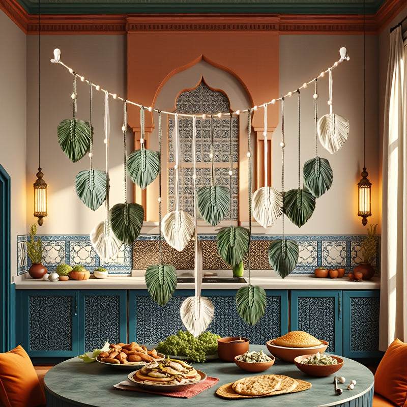 Handwoven Boho Leaf Garland