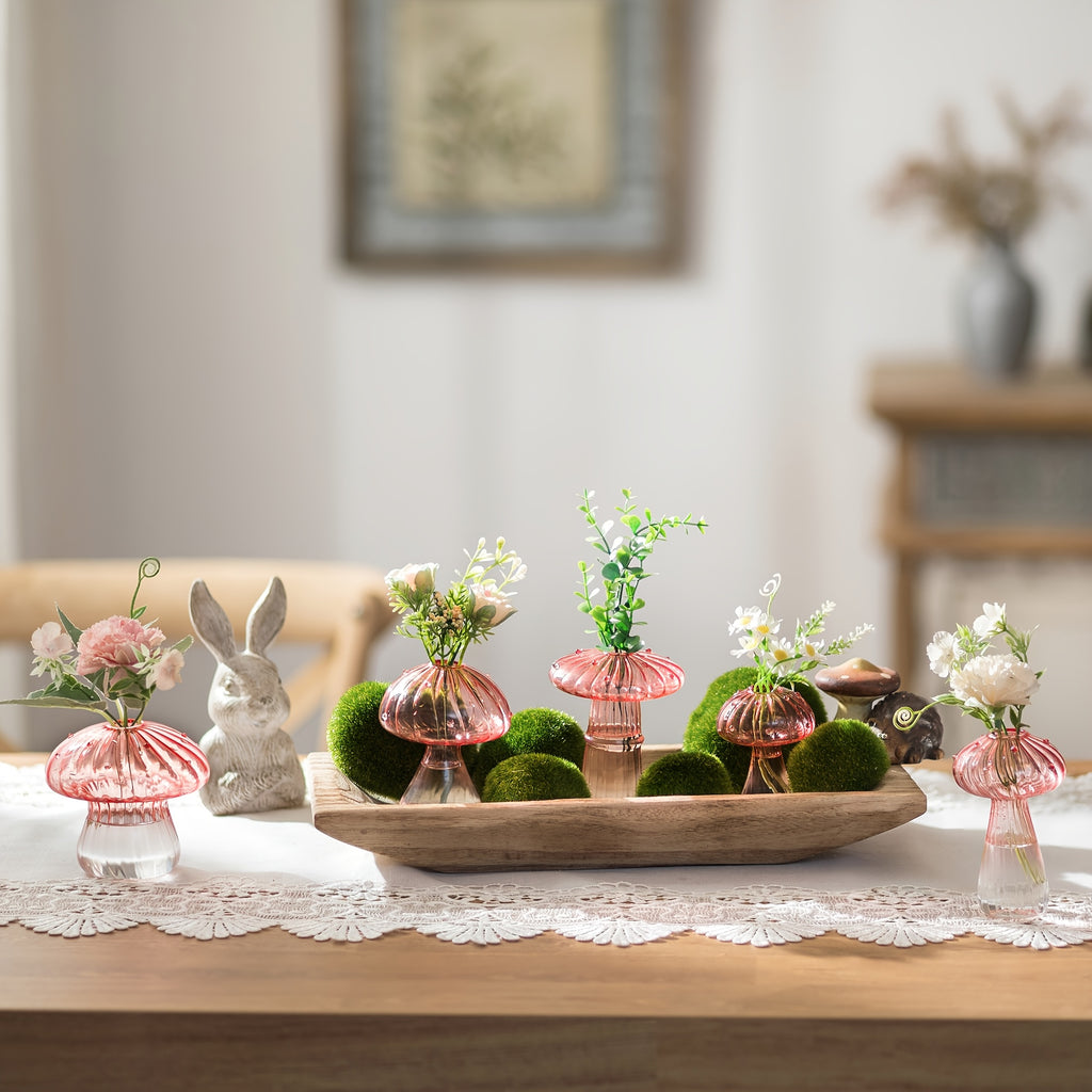 Mushroom Pink Gradient Vase Set 10 Pcs