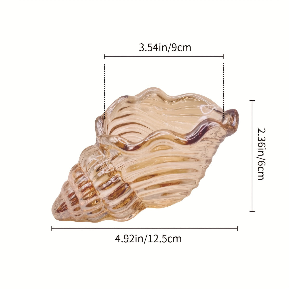 Seashell-Shaped Glass Candle Holder