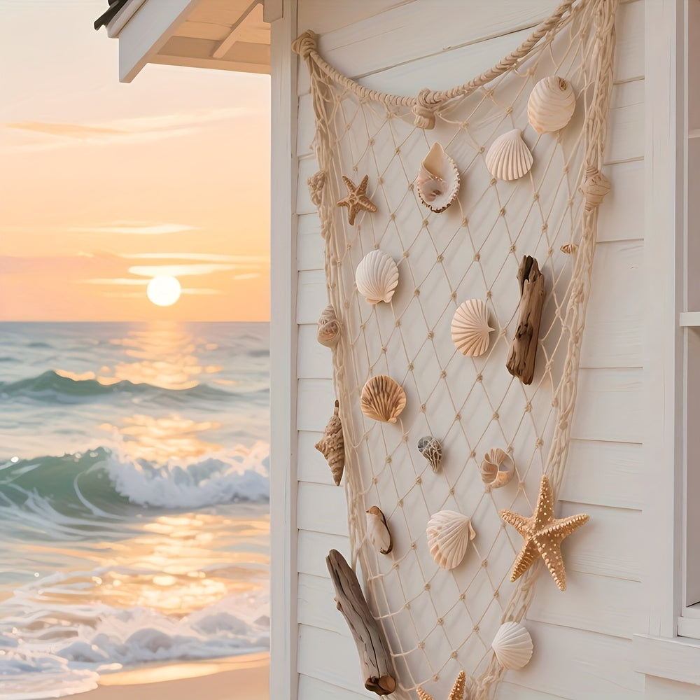 Natural Fish Net with Shells