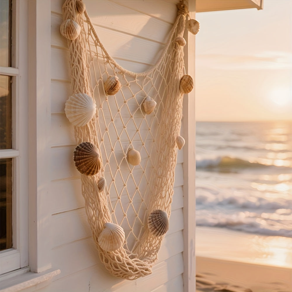 Natural Fish Net with Shells