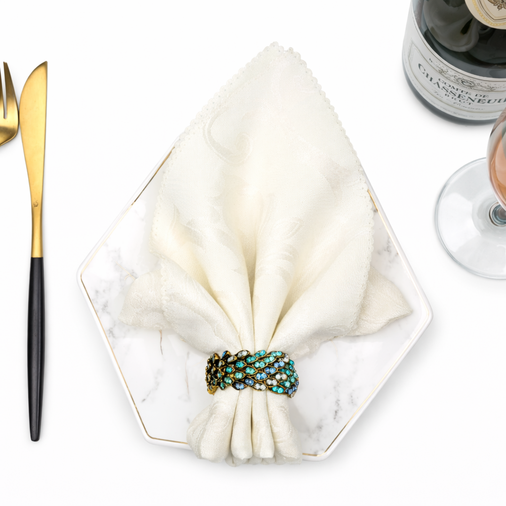 Jeweled Napkin Rings 6/12Pcs