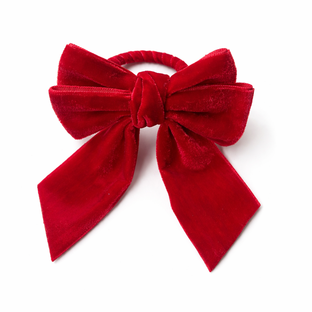Elegant Red Bow Napkin Ring Set 6Pcs