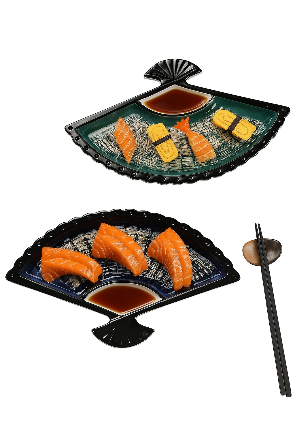 Japanese-Style Ceramic Sushi Plate