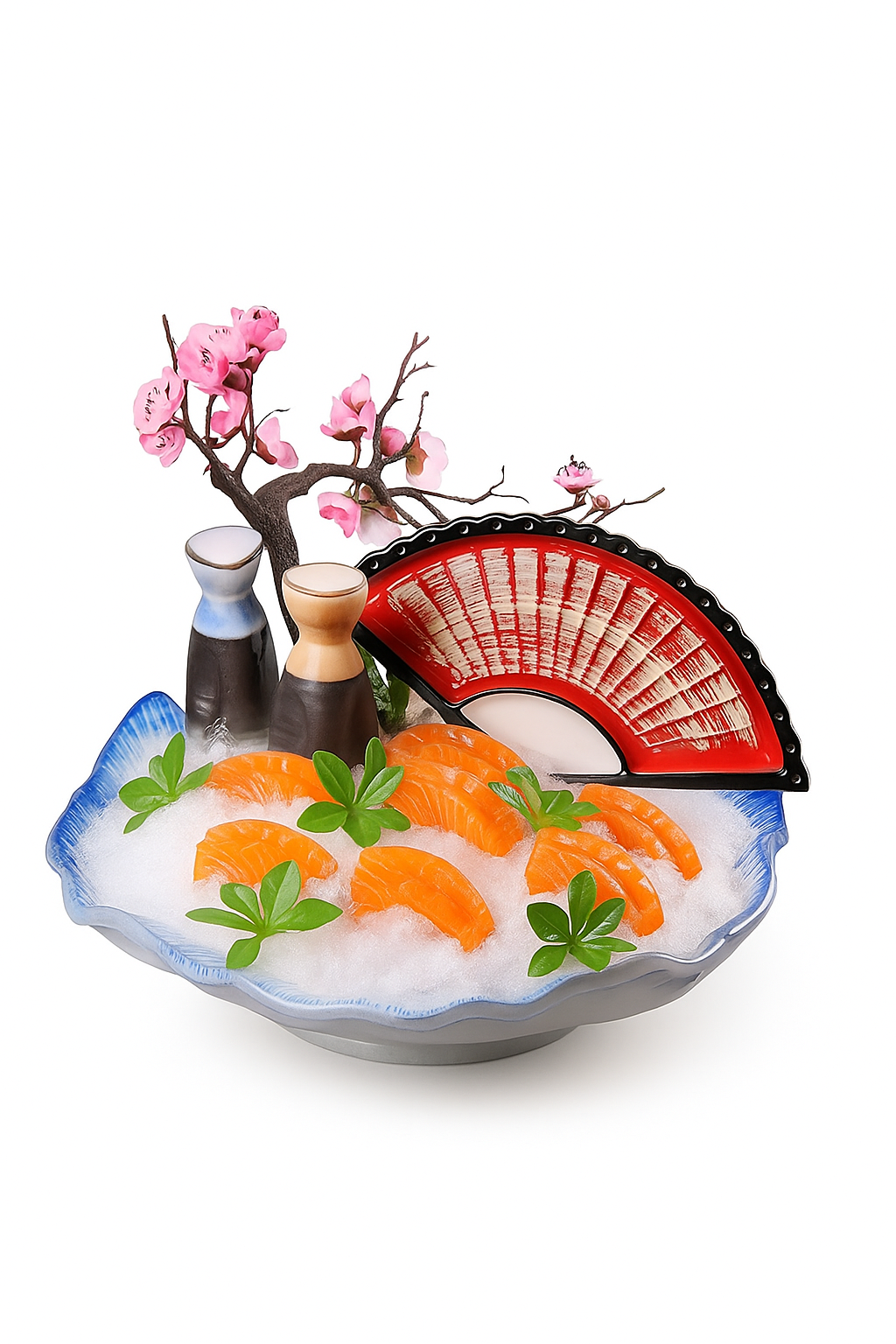 Japanese-Style Ceramic Sushi Plate