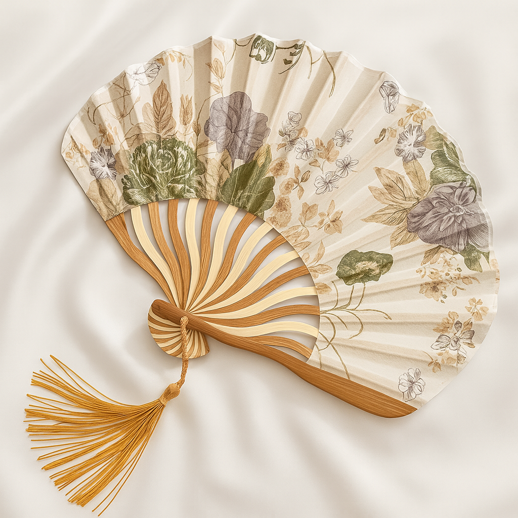 Chinese Vintage Floral Fan