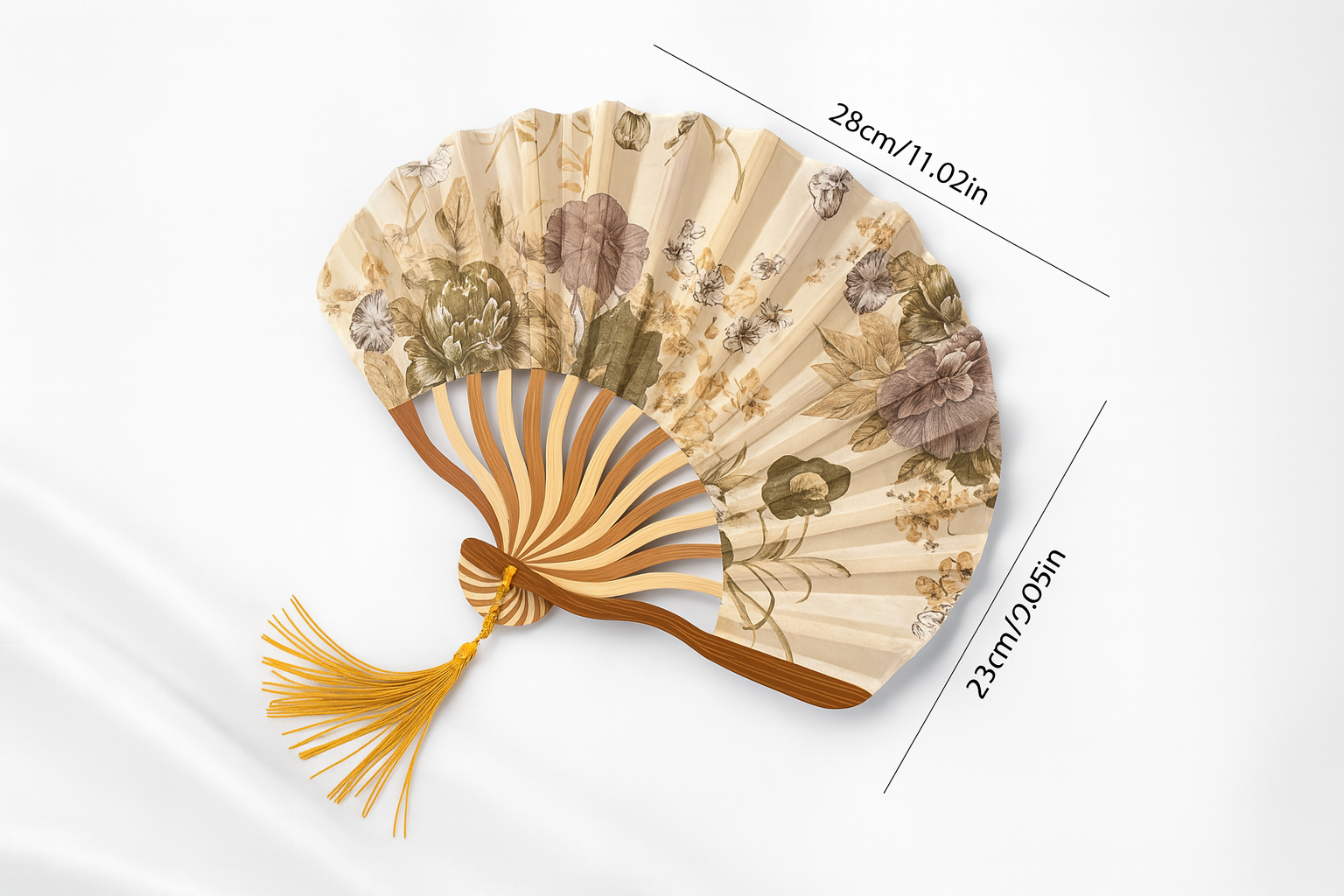Chinese Vintage Floral Fan