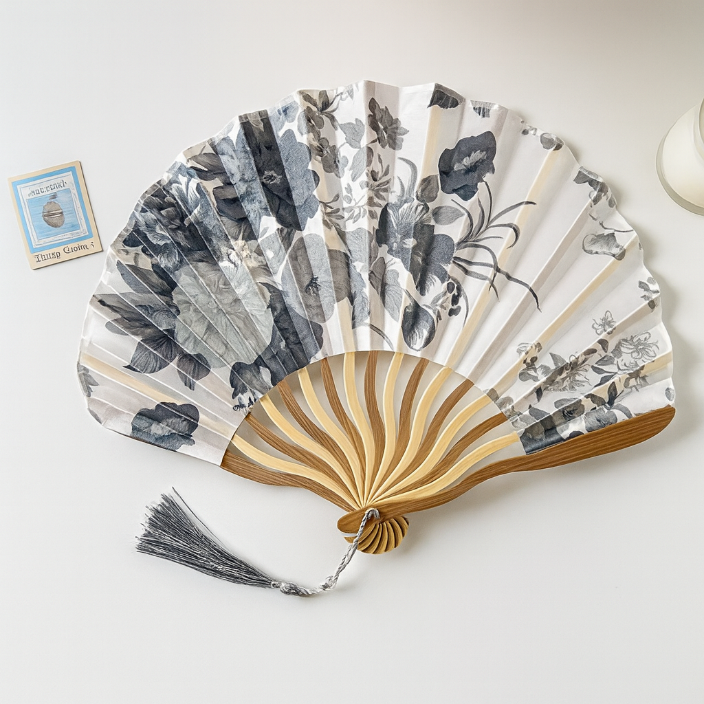 Chinese Vintage Floral Fan