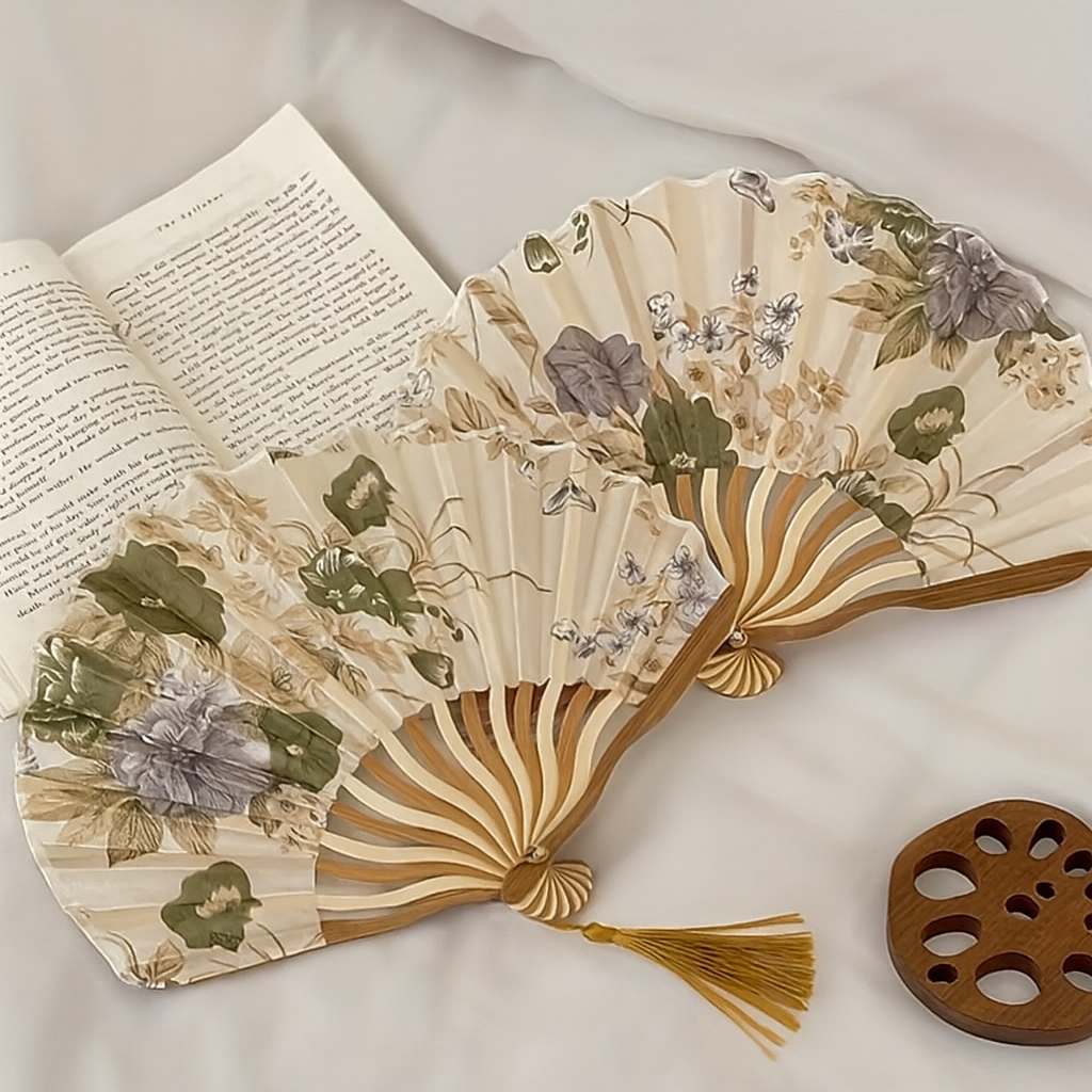 Chinese Vintage Floral Fan