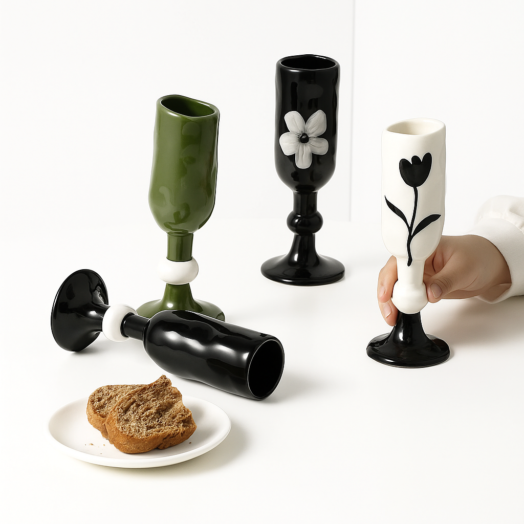 Ceramic High Footed Cup 1Pc