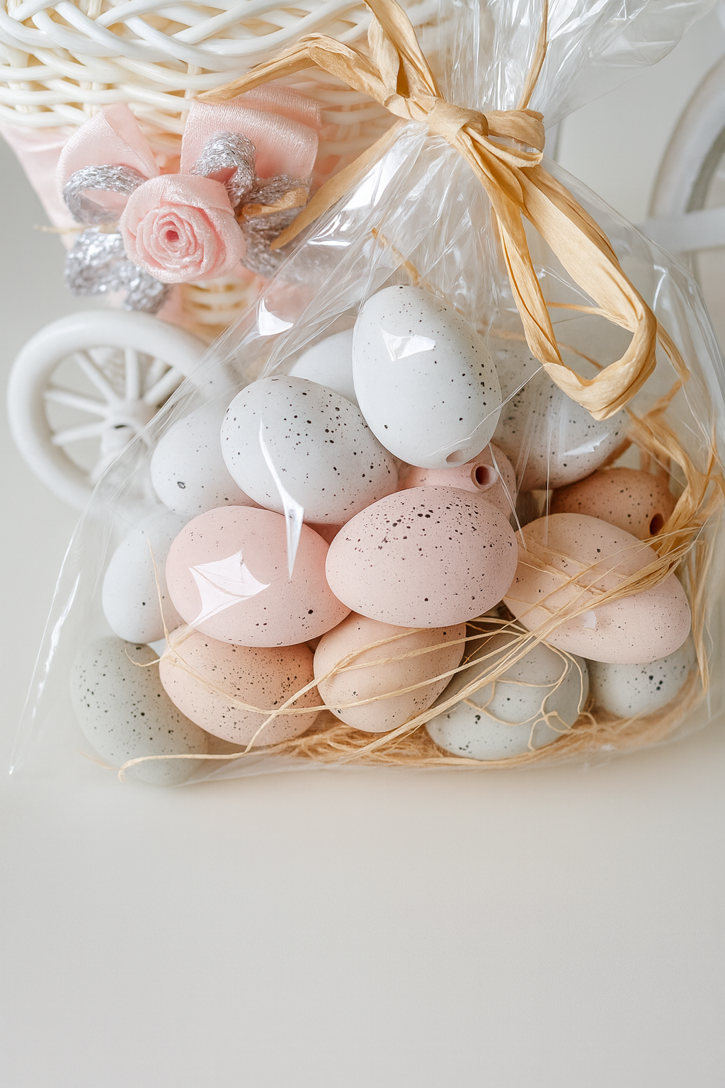 Colorful Speckled Plastic Easter Eggs 24Pcs