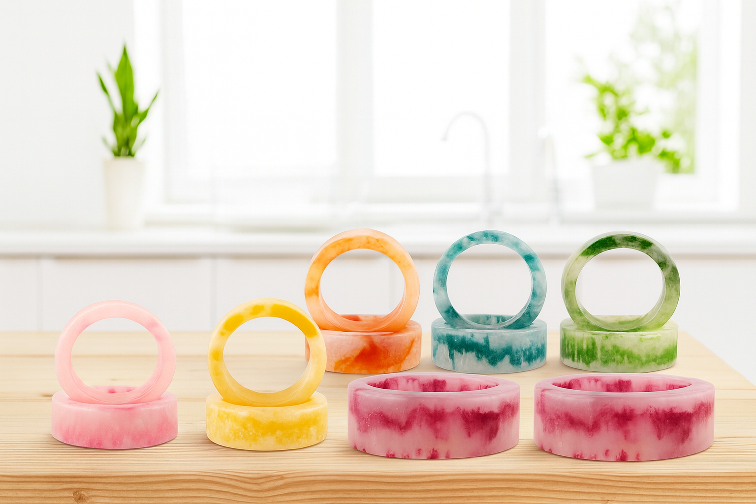 Multicolor Napkin Ring Set 12Pcs