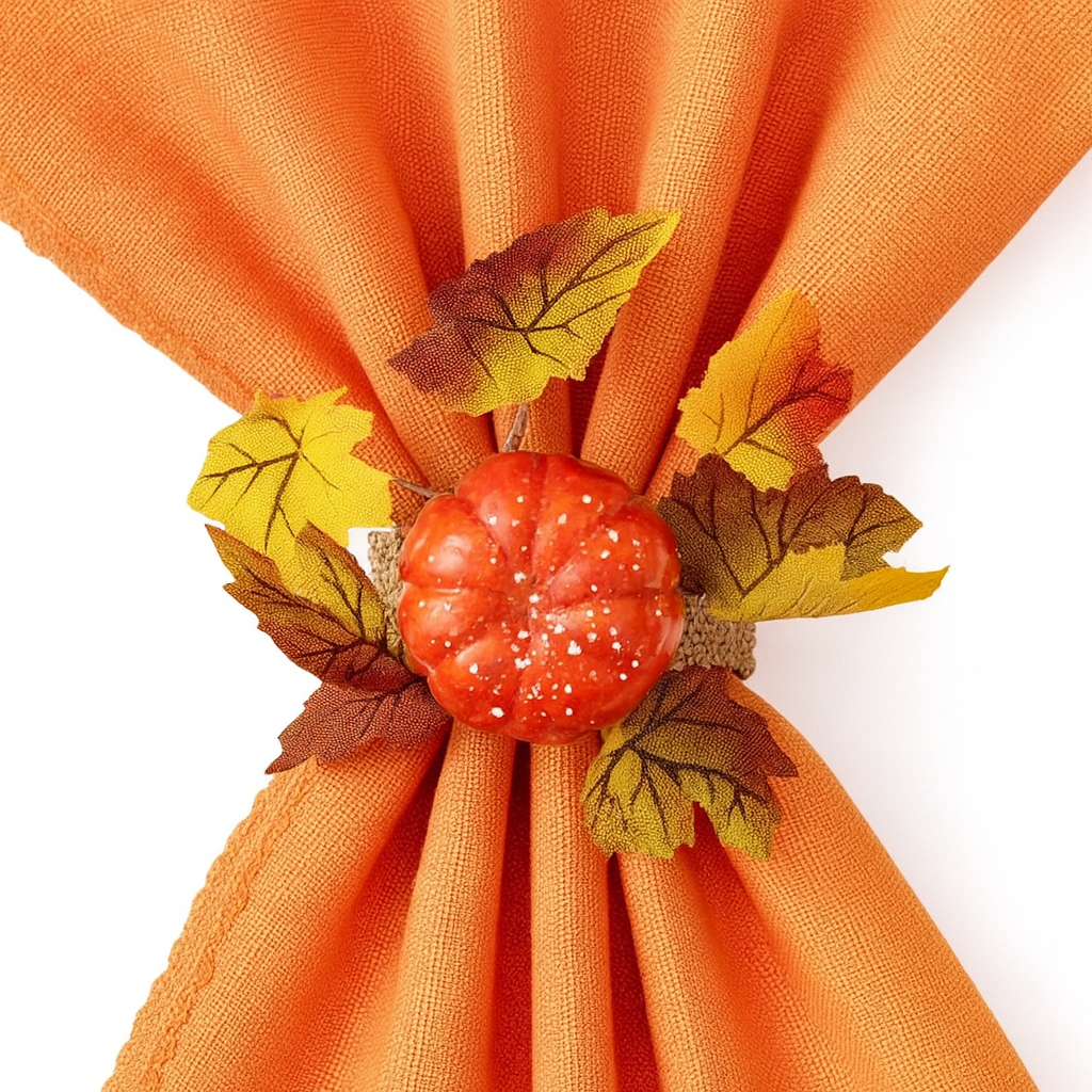 Handmade Autumn Napkin Rings 4Pcs