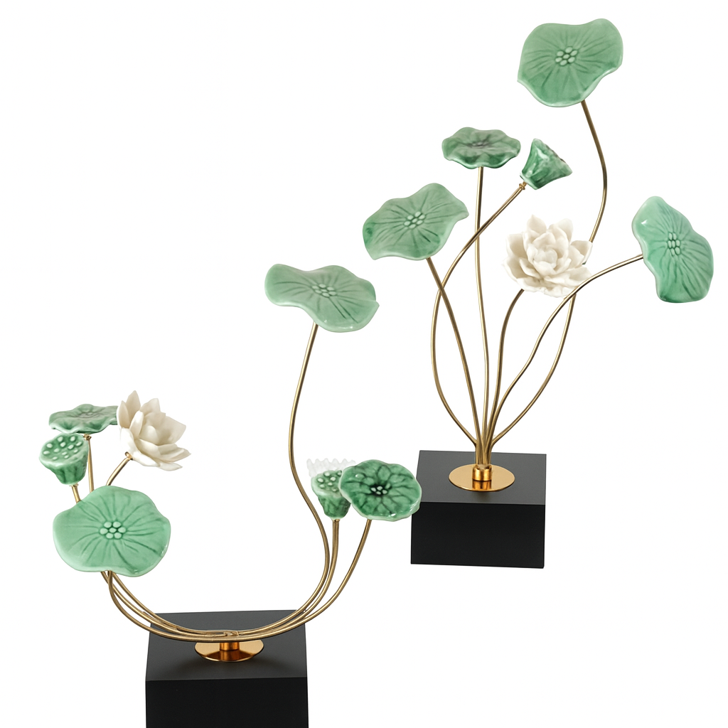 Ceramic Lotus Flower Vase 1Pc