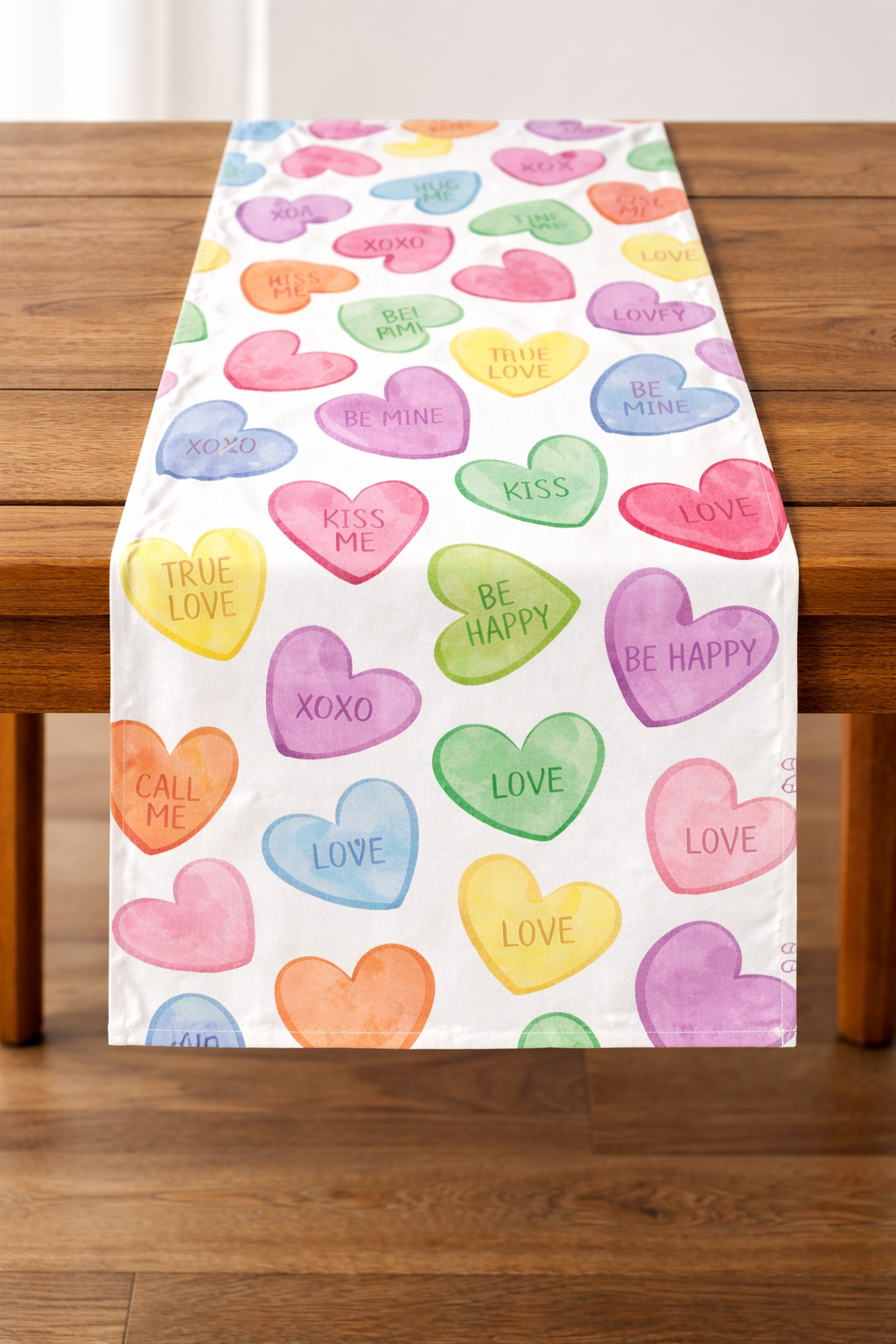 Love Heart Valentine's Day Table Runner