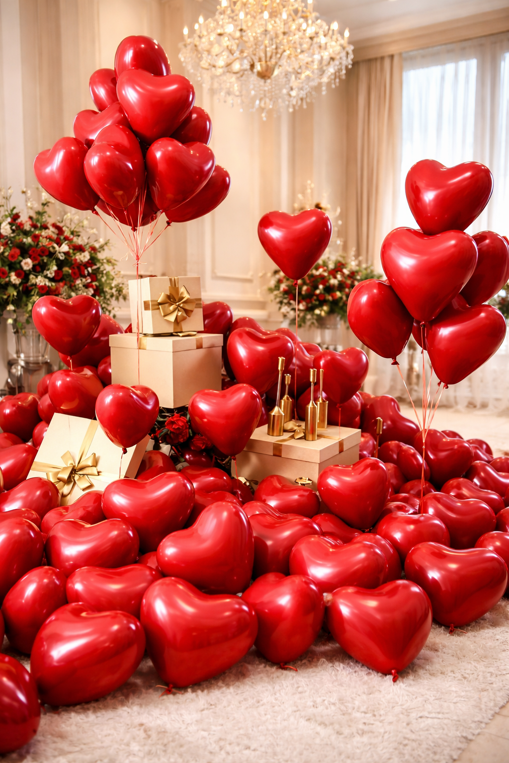 Red heart balloon Set 30 Pcs