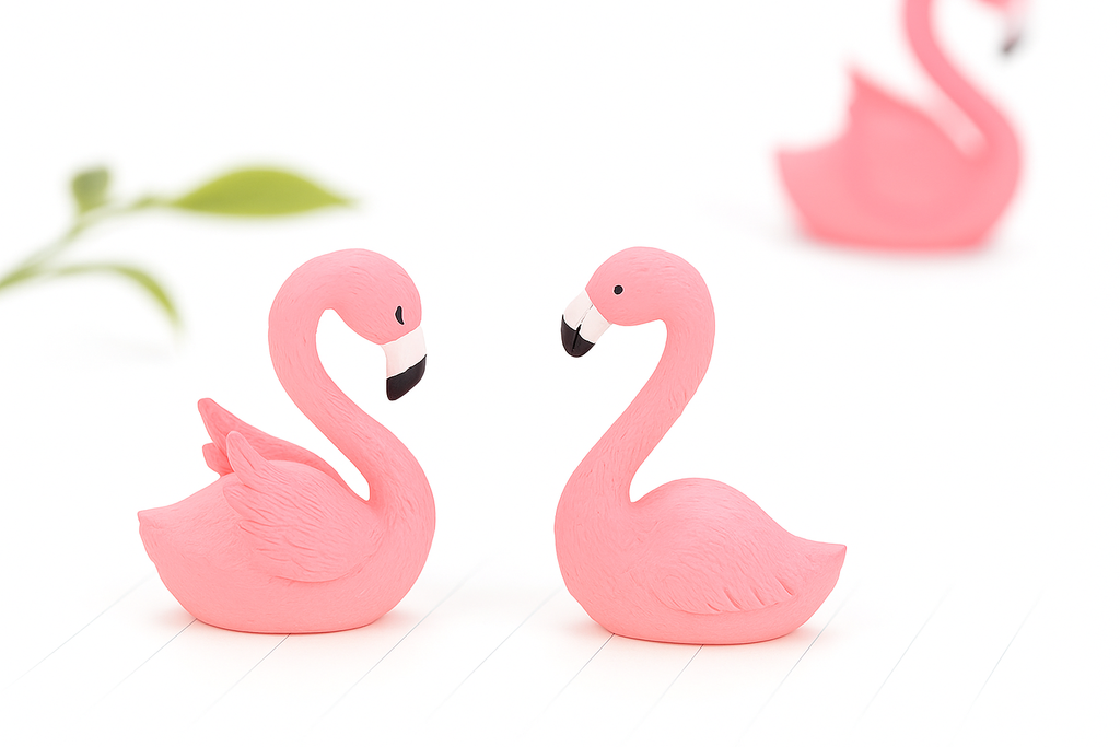 Mini Flamingo Figurines 12Pcs