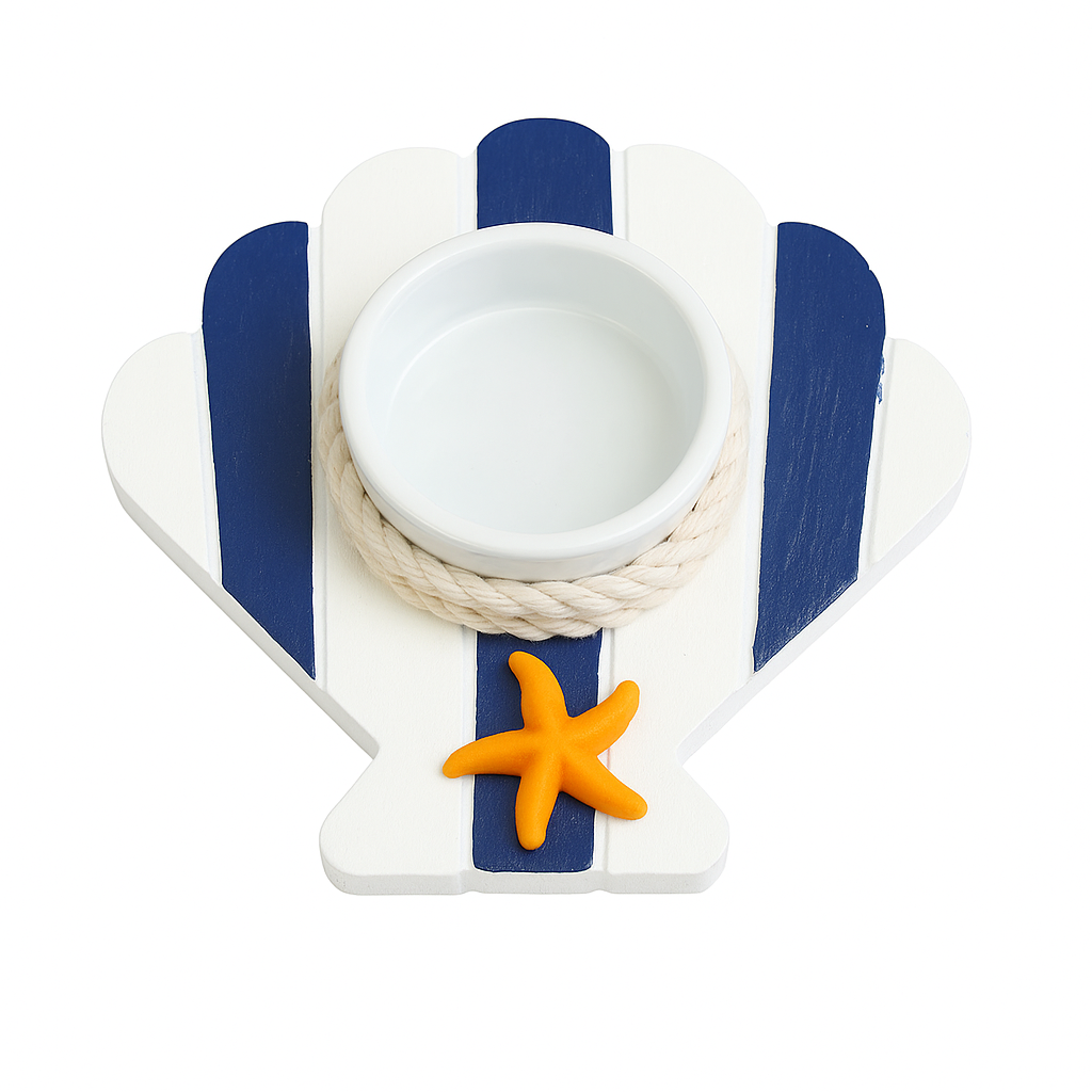 Mediterranean Wooden Candle Holder