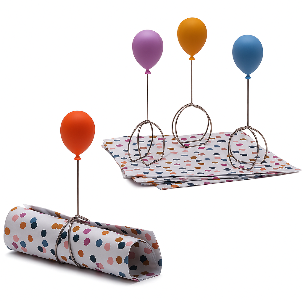 Balloon Napkin Rings Set of 4