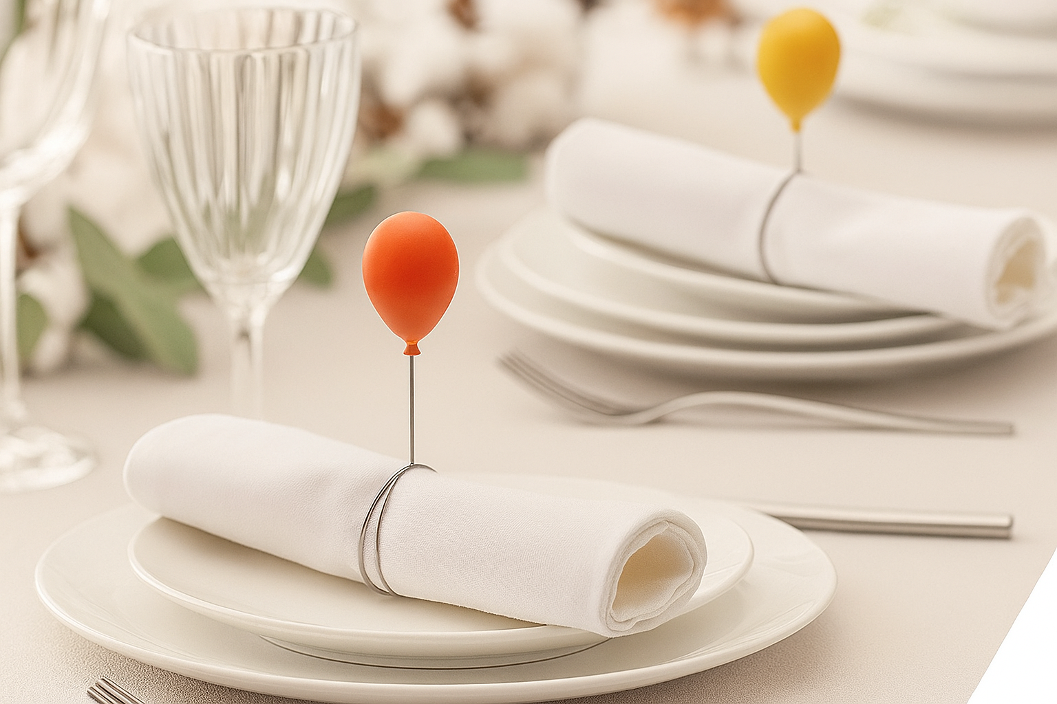 Balloon Napkin Rings Set of 4