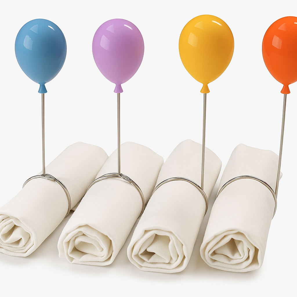 Balloon Napkin Rings Set of 4