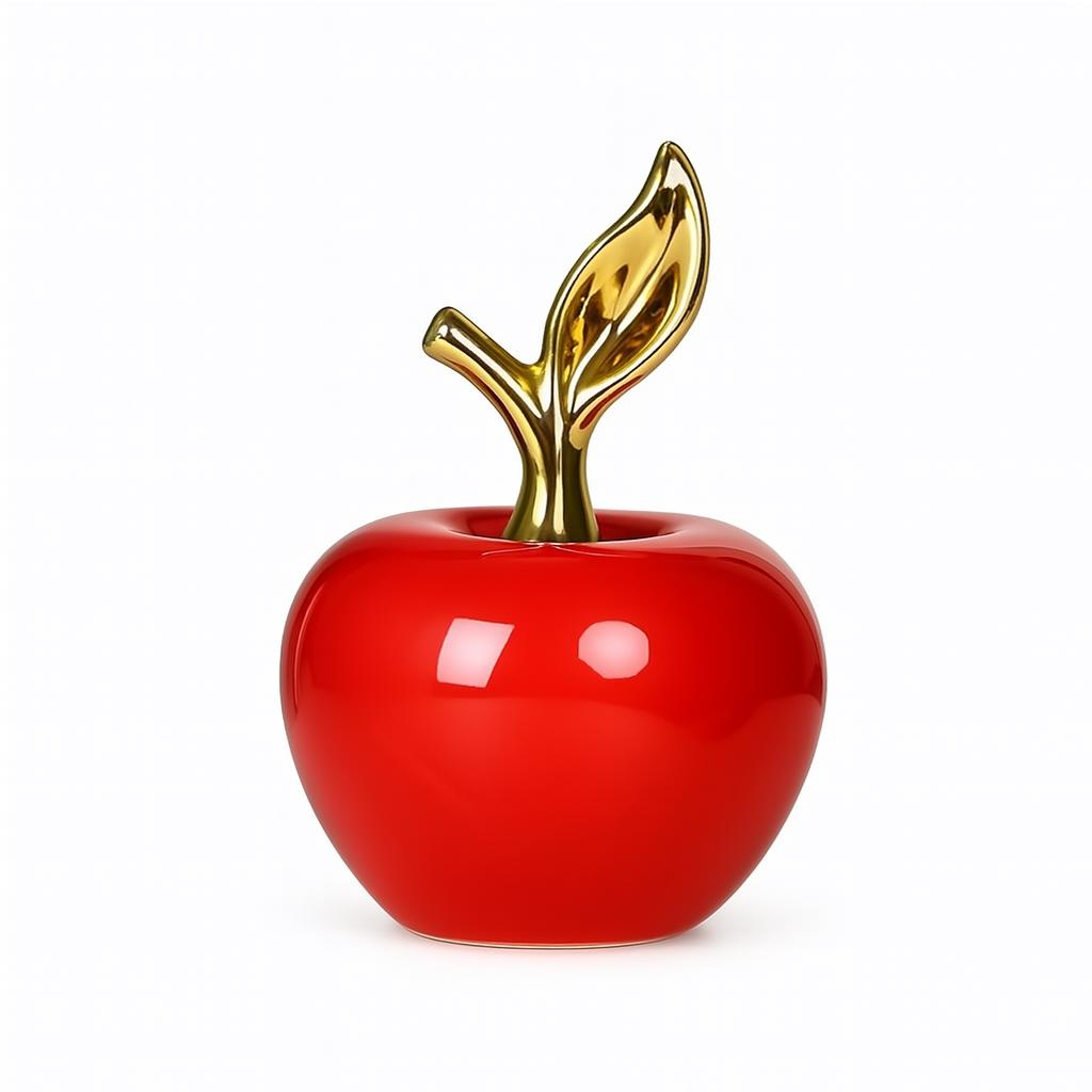Apple-Shaped Ceramic Ornaments