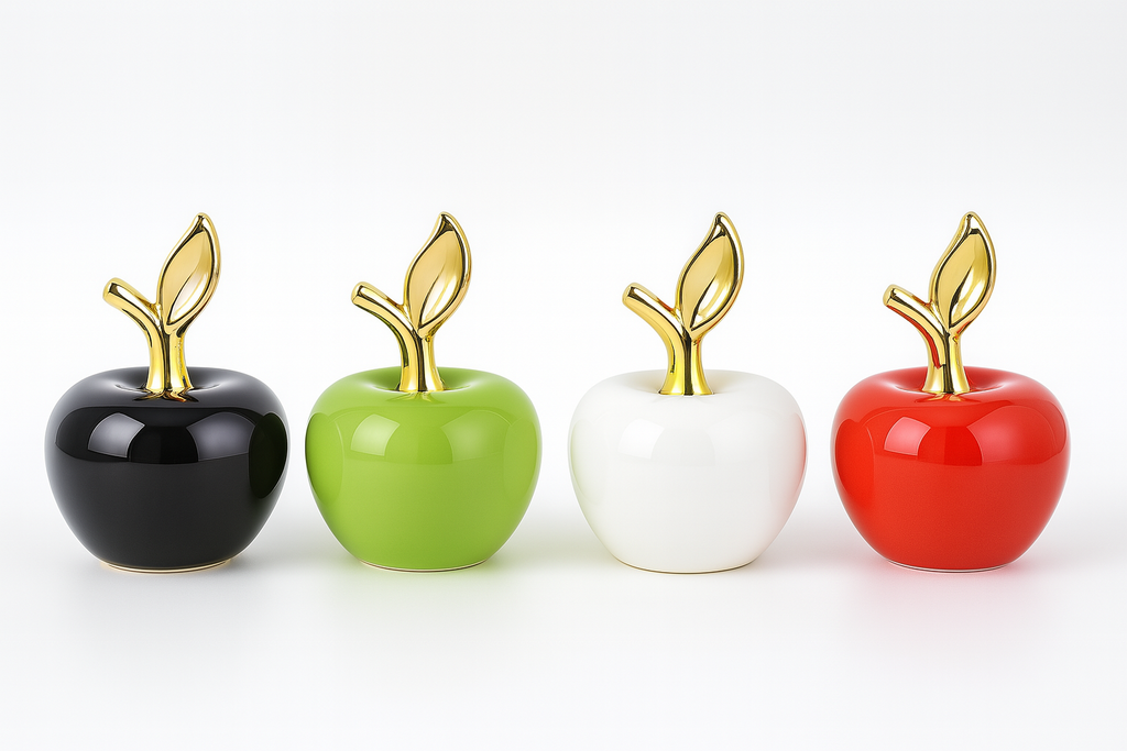 Apple-Shaped Ceramic Ornaments