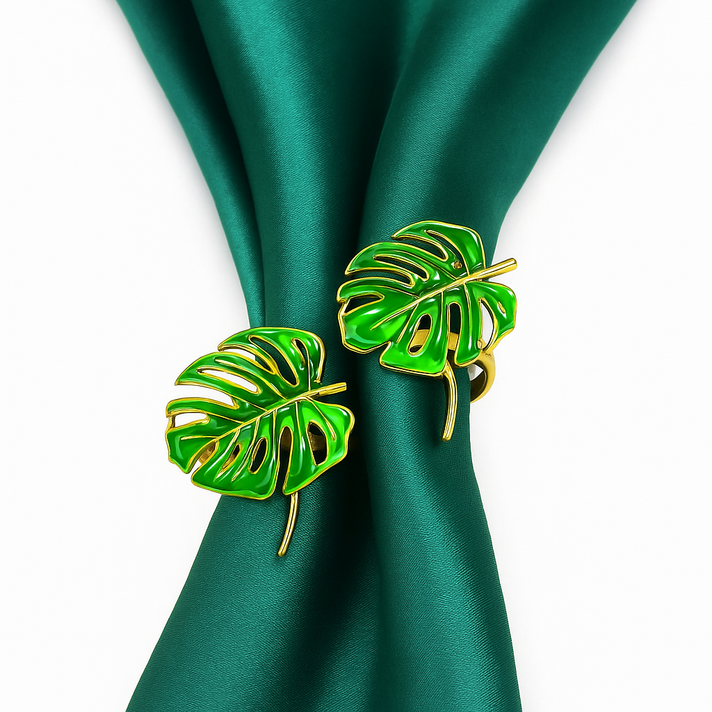 Palm Leaf Napkin Rings 12pcs