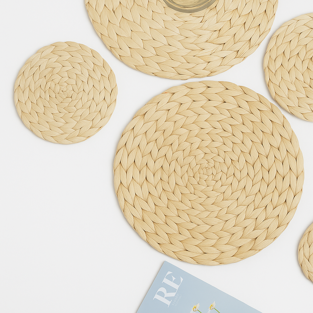 Handmade Straw Woven Placemat 4Pcs
