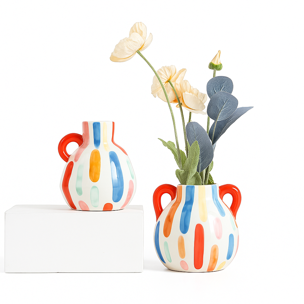Hand-Painted Ceramic Vase 1pc