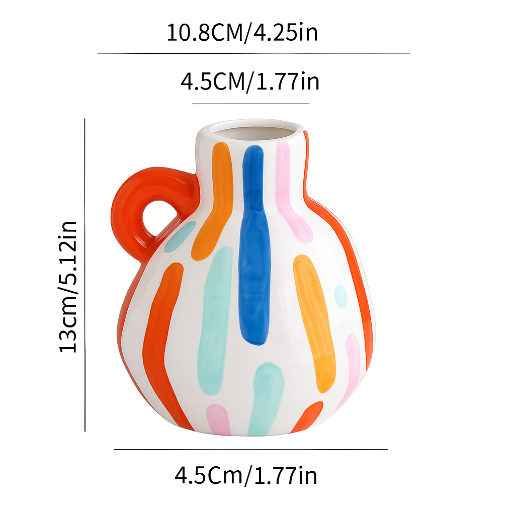 Hand-Painted Ceramic Vase 1pc