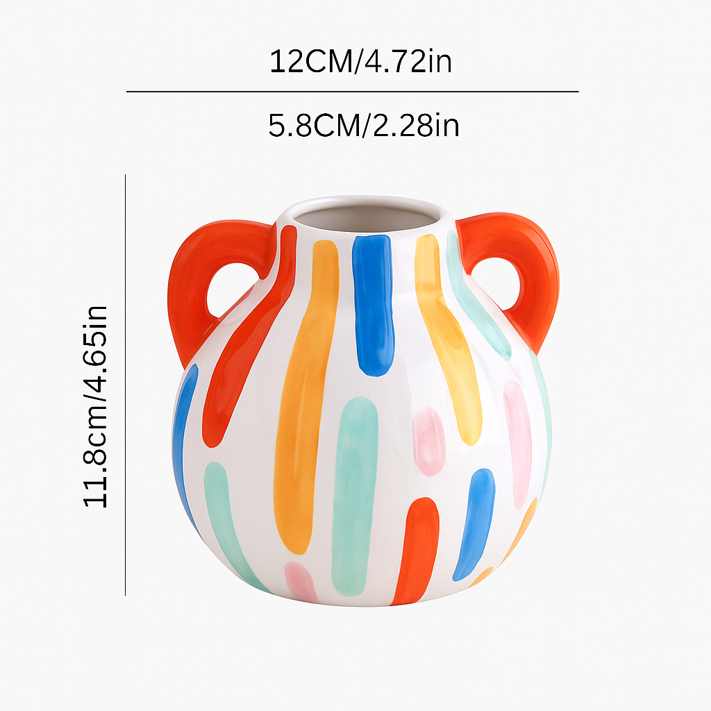 Hand-Painted Ceramic Vase 1pc