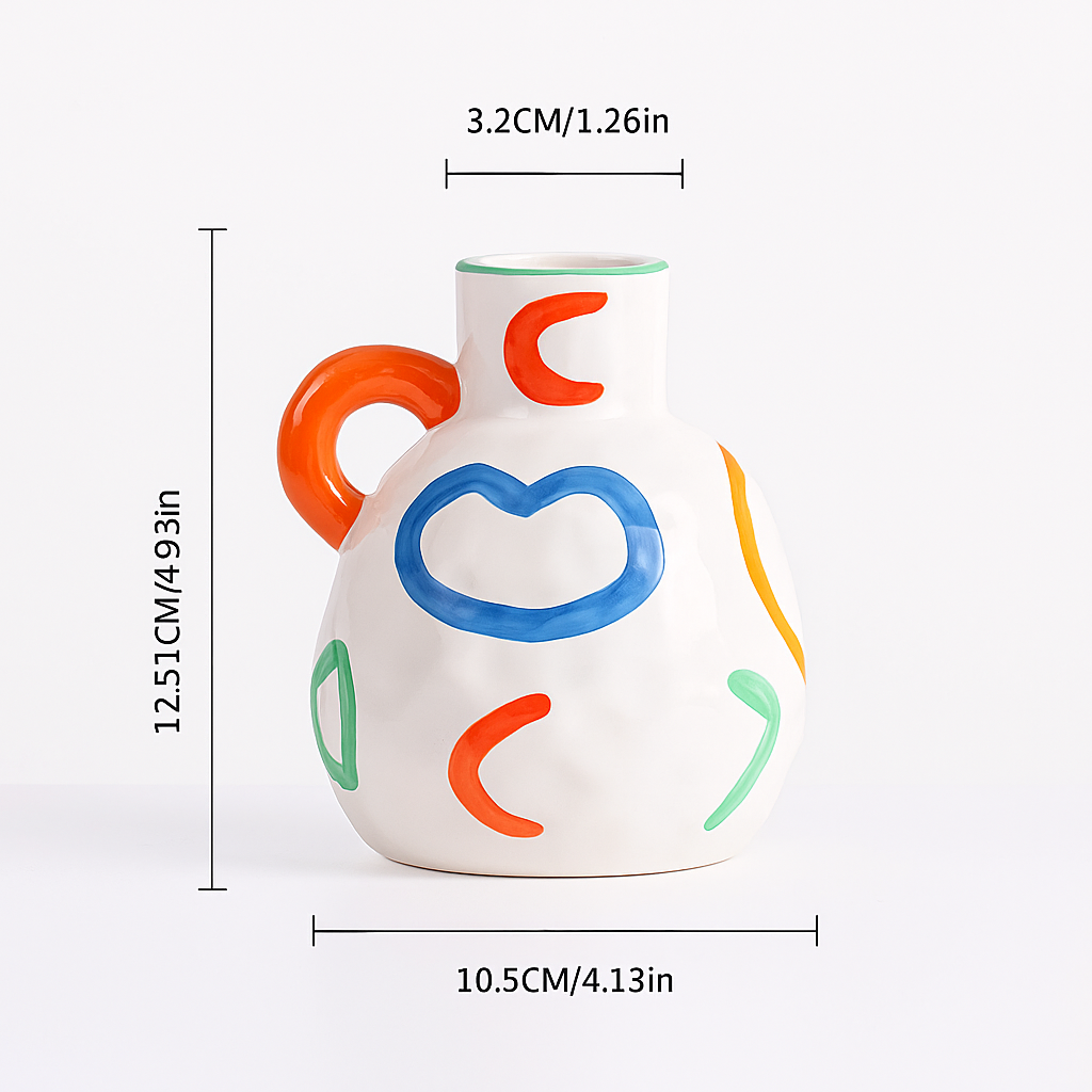 Hand-Painted Ceramic Vase 1pc