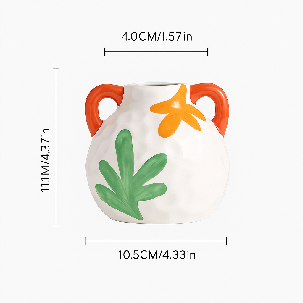 Hand-Painted Ceramic Vase 1pc