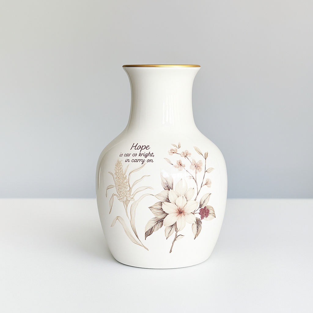 Oriental Style Ceramic Flower Vase