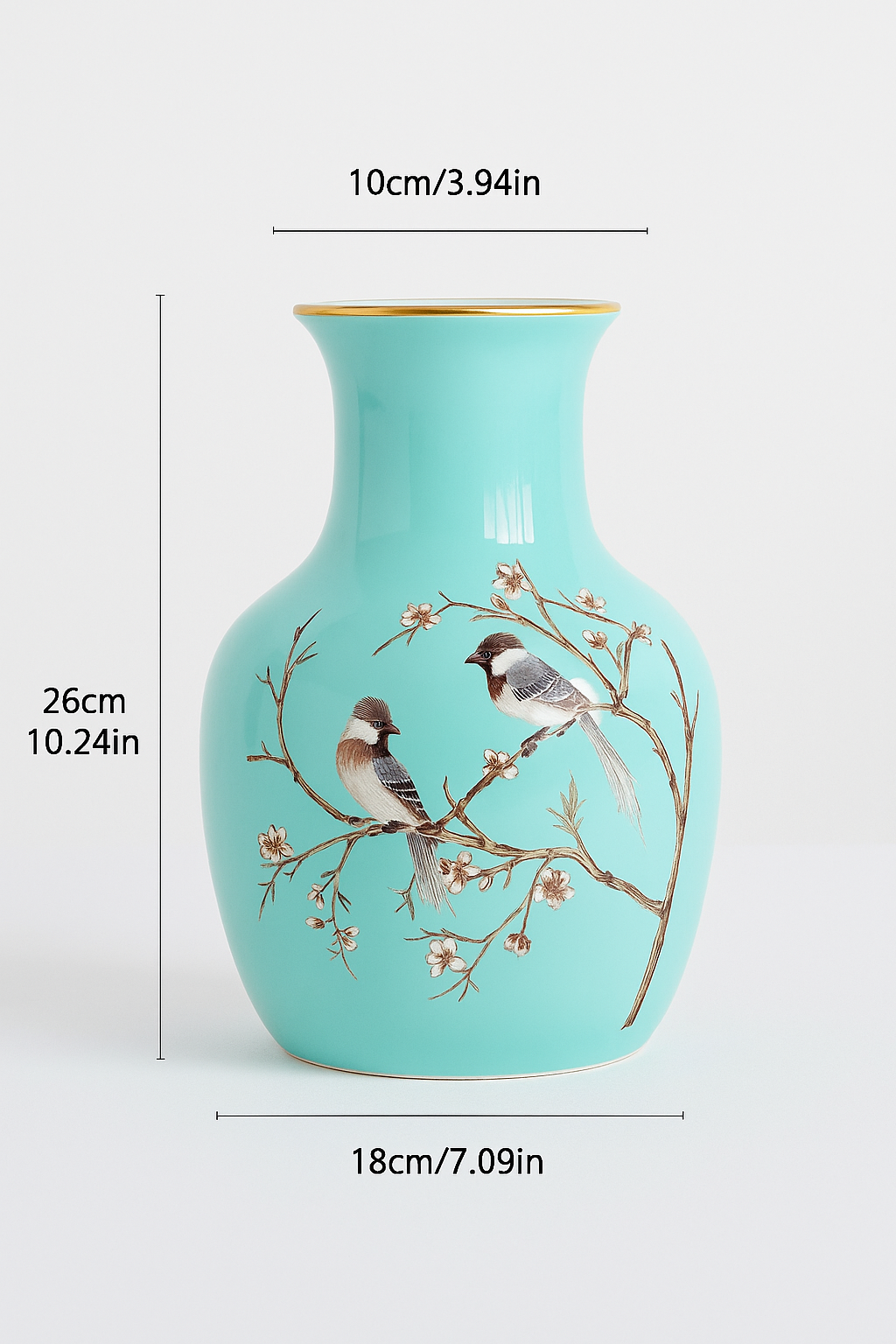 Oriental Style Ceramic Flower Vase
