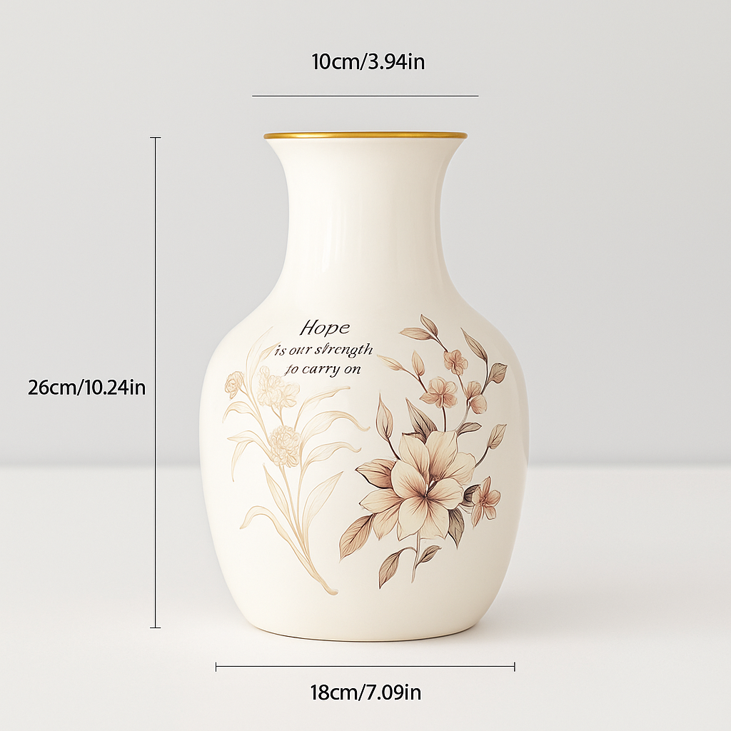 Oriental Style Ceramic Flower Vase