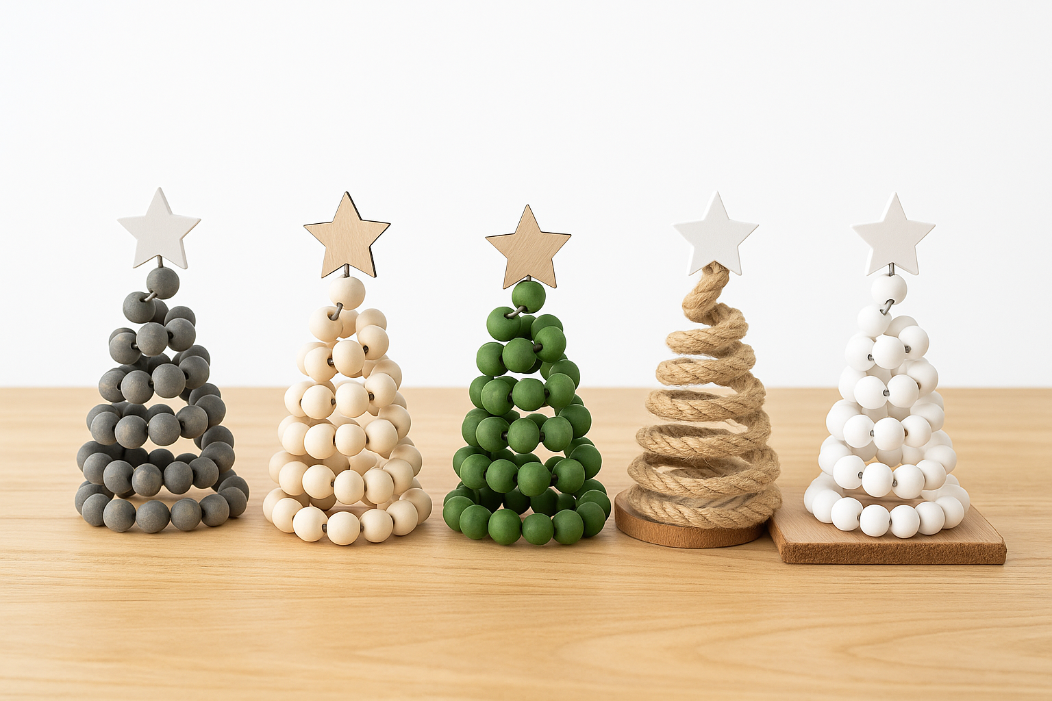 Nordic Style Wooden Christmas Tree Ornaments