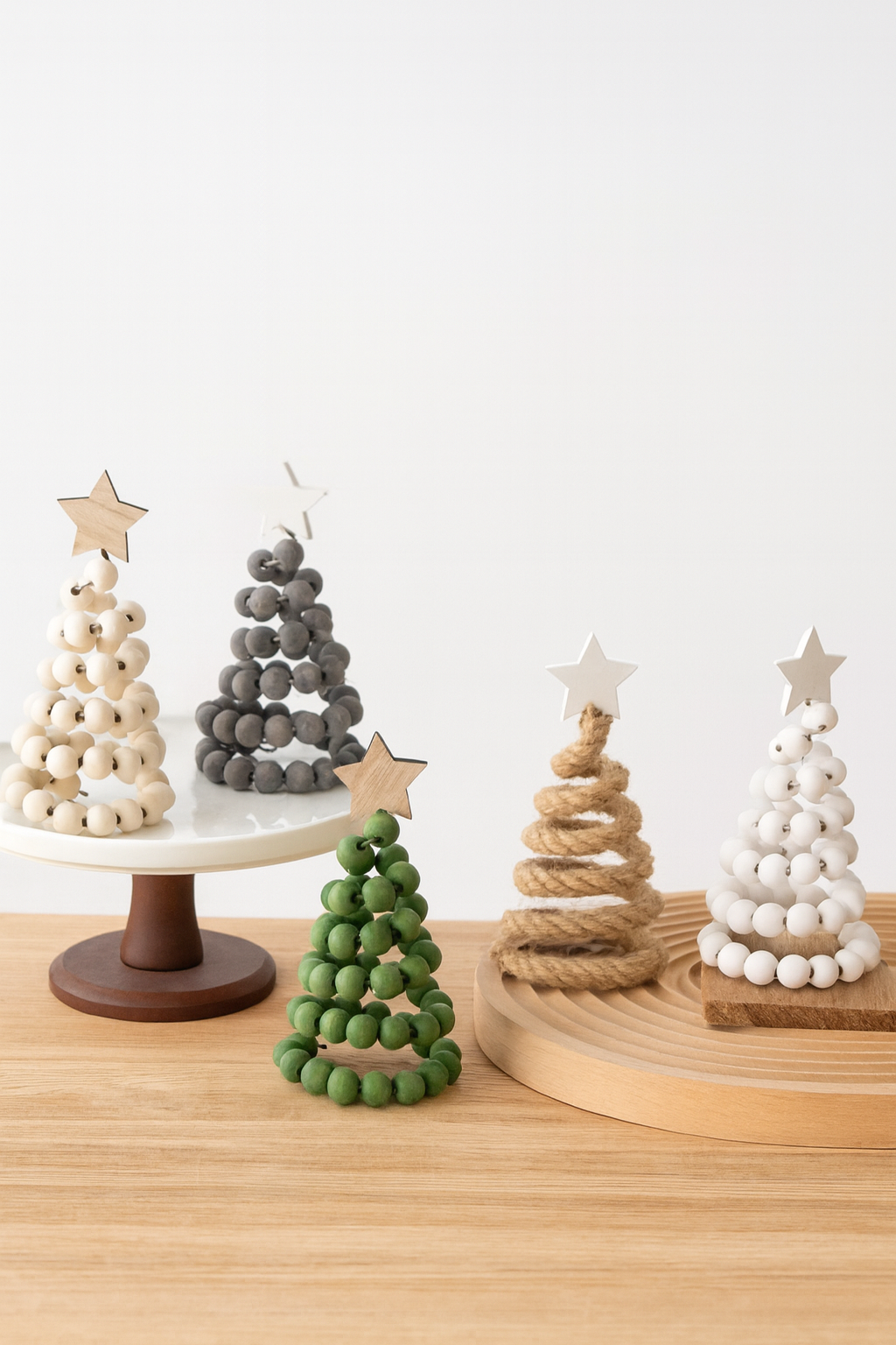 Nordic Style Wooden Christmas Tree Ornaments