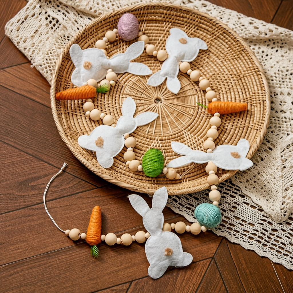 Easter Rabbit Carrot Garlands 1Pc
