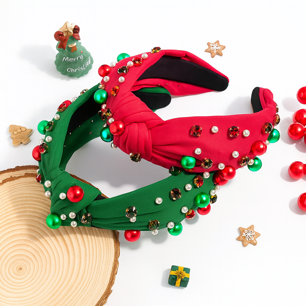 Christmas Rhinestone & Faux Headbands 1-2Pcs