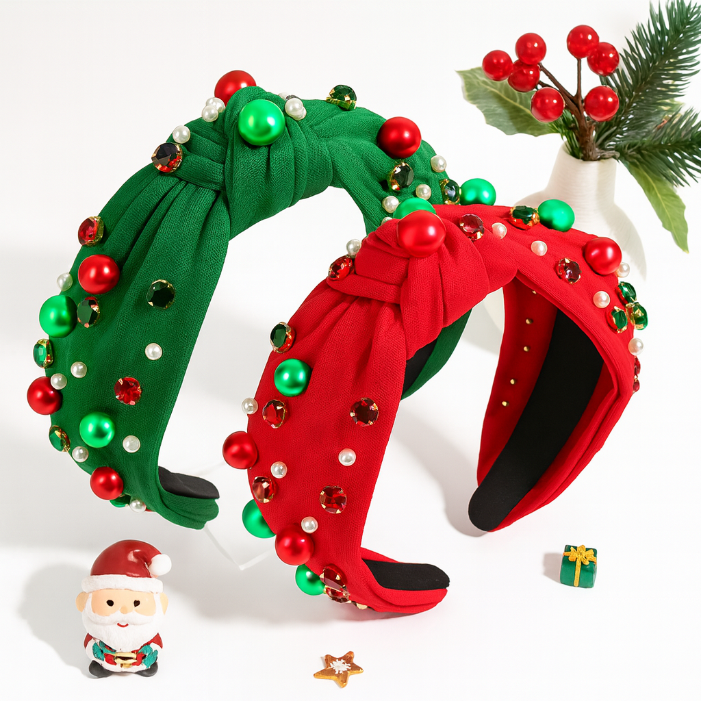 Christmas Rhinestone & Faux Headbands 1-2Pcs