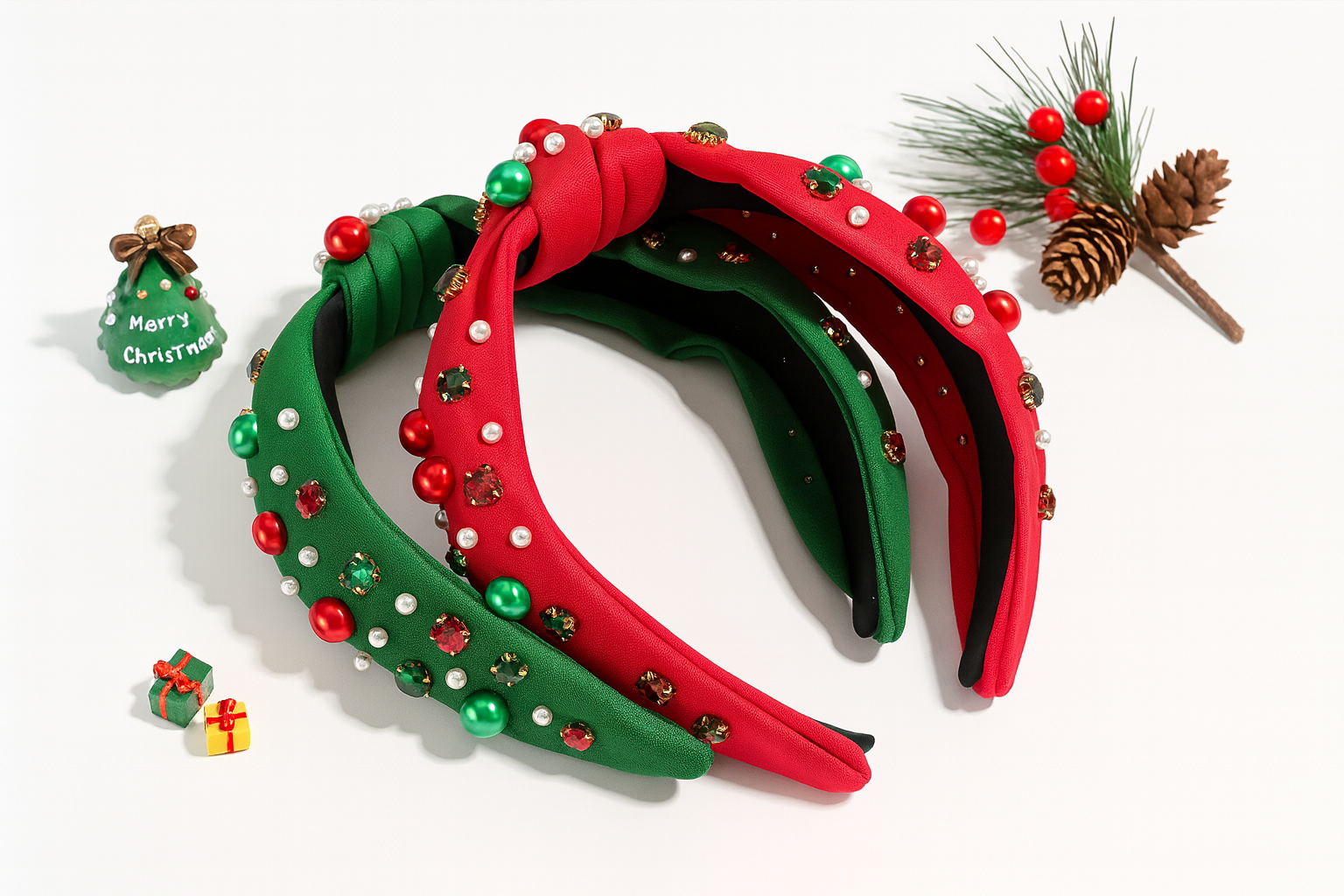 Christmas Rhinestone & Faux Headbands 1-2Pcs