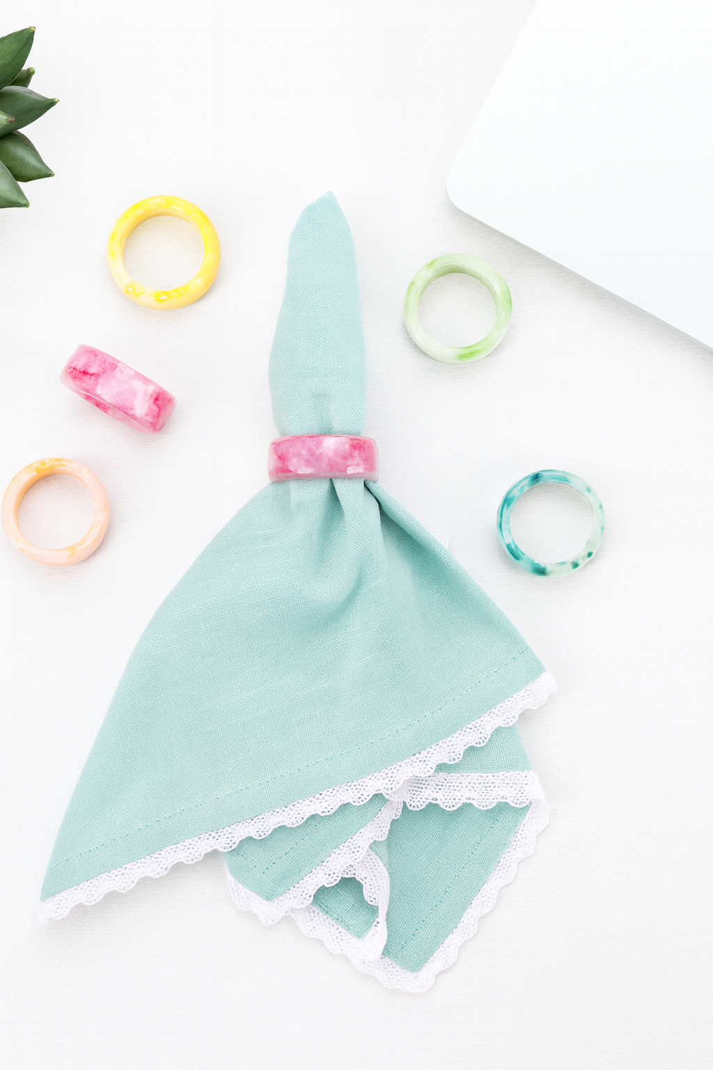 Multicolor Napkin Ring Set 12Pcs