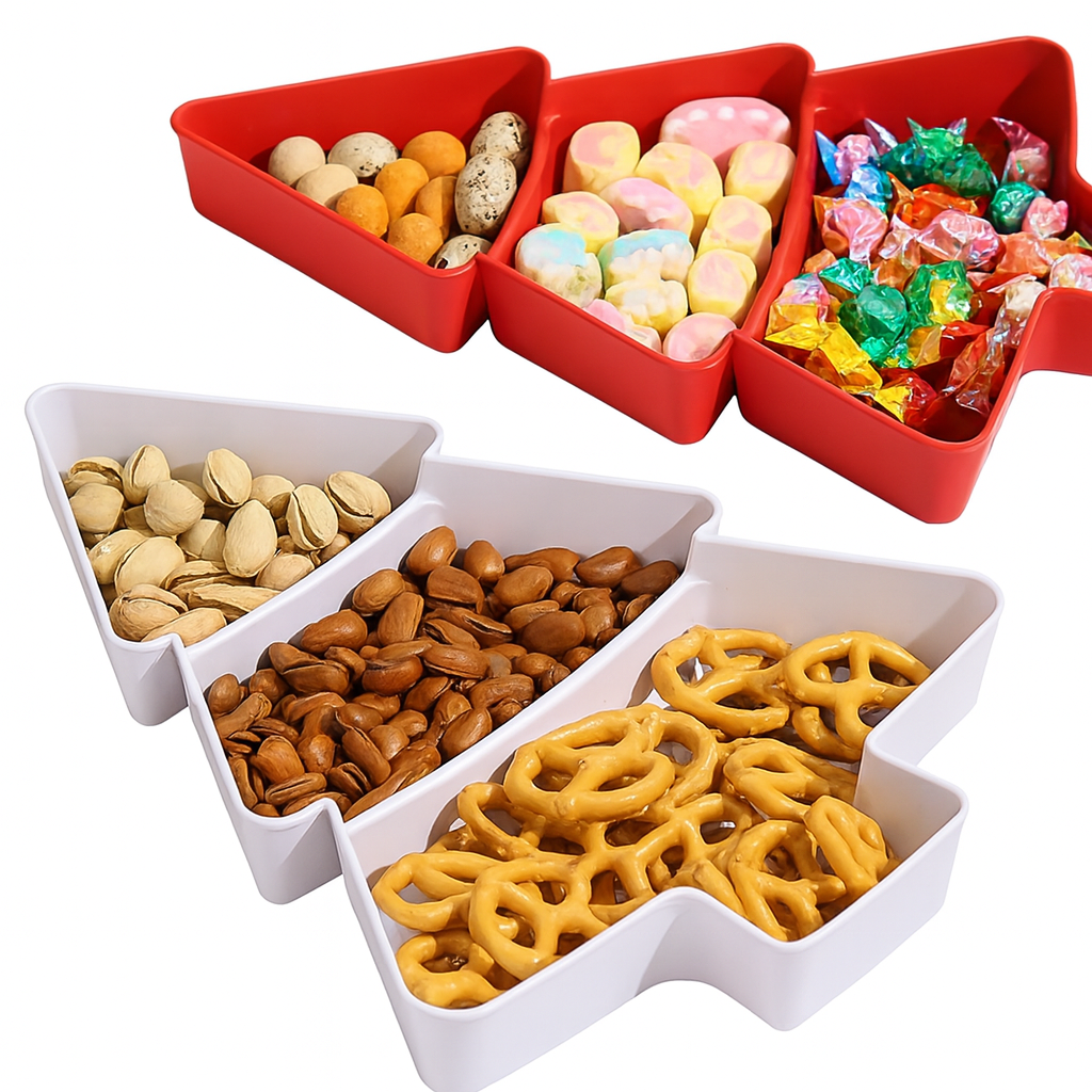 Christmas Tree-Shaped Snack Tray